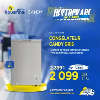 Congélateur gris 96 litres CANDY