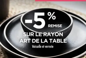 remise sur le rayon Art de table vaisselles et verreries