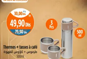 Thermos + tasses à café 500ml