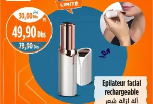 Epilateur facial rechargeable