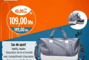 Sac de sport avec compartiment chaussures