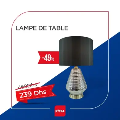 Lampe de table 55cm argenté