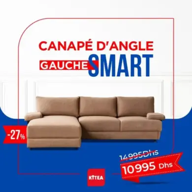 Canapé d'angle gauche SMART