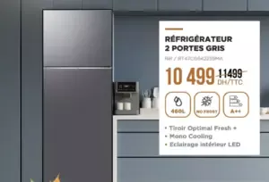 Réfrigérateur gris 2 portes 460 litres SAMSUNG