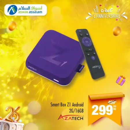 Smart Box Z1 Android 2Gb/16Gb AZATECH