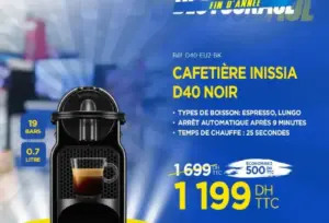 Cafetière INISSIA D40 noir NESPRESSO