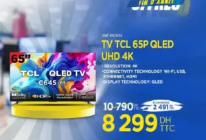 Smart TV 65 pouces 4K QLED TCL