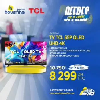 Smart TV 65 pouces 4K QLED TCL