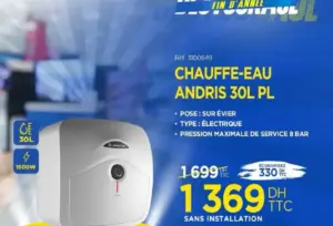 Chauffe-eau électrique ANDRIS 30 litres ARISTON