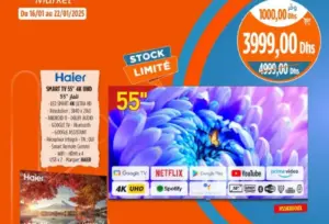 Smart TV 55 pouces 4K HAIER