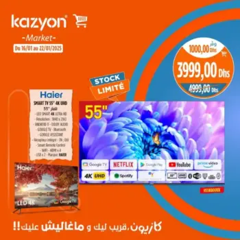 Smart TV 55 pouces 4K HAIER