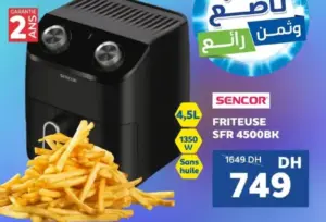 Friteuse sans huile 4.5 litres SENCOR