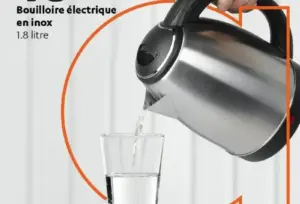 Bouilloire électrique en inox 1.8 litre