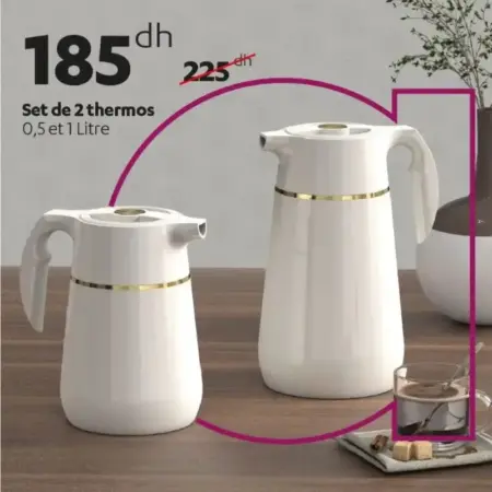 Set de 2 thermos 0.5 et 1 litres