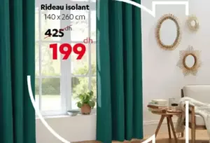 Rideau isolant 140x260cm large choix